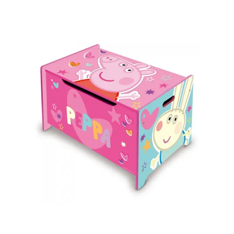 ARDITEX Detský drevený nábytok 2v1 PEPPA PIG Lavica / Box na hračky, PP13985