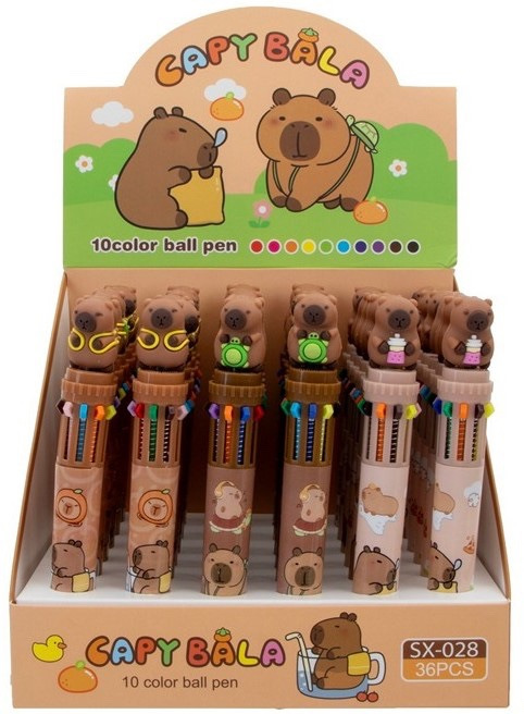 Guličkové Pero Kapybara 10 farieb 2