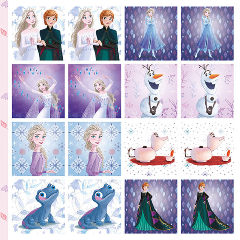 Pexeso v zošite Ľadové kráľovstvo 1