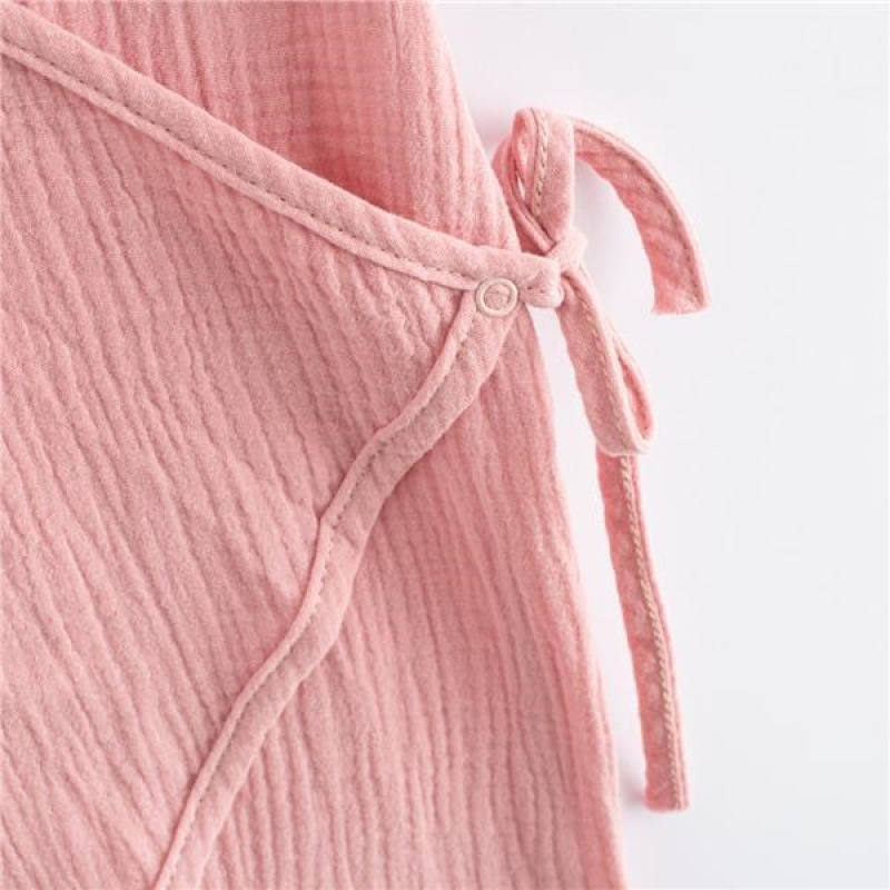 Dojčenský letný mušelínový overal New Baby pink 74 (6-9m) 2