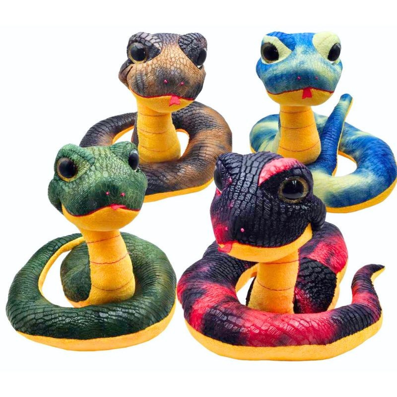 Plyšový farebný had