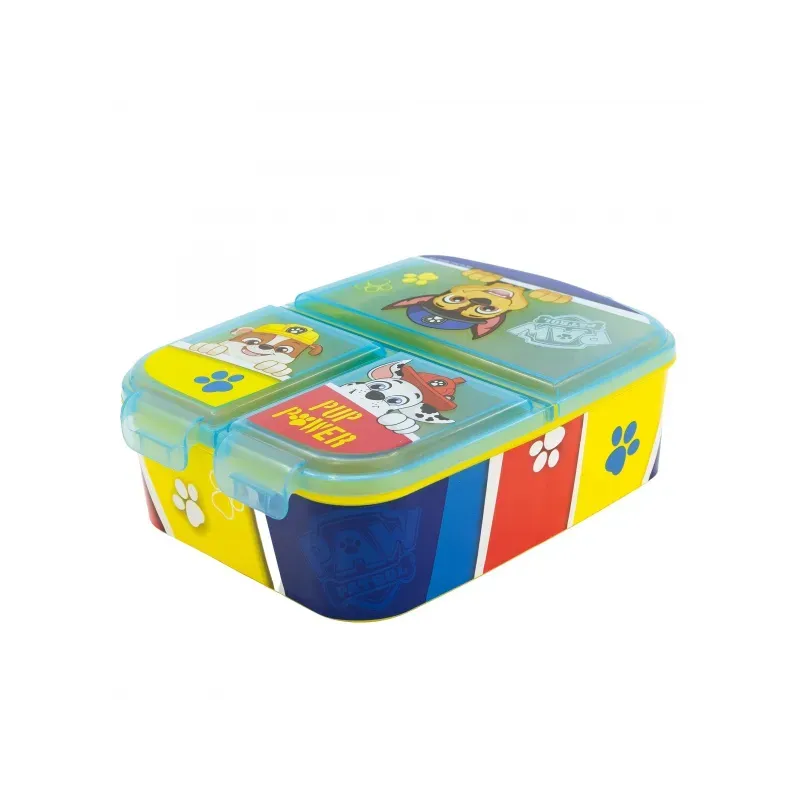 STOR Delený plastový box na desiatu PAW PATROL Blue, 74620