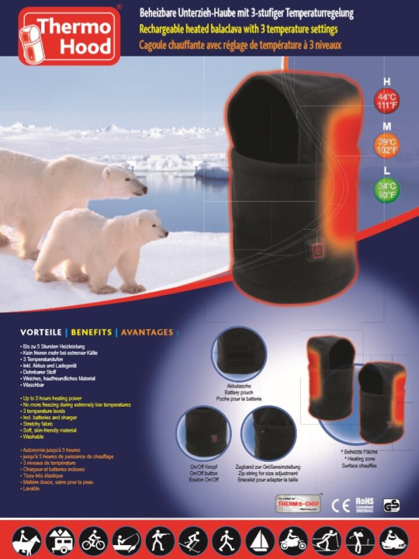 Thermo Hood vyhrievaná kukla 1