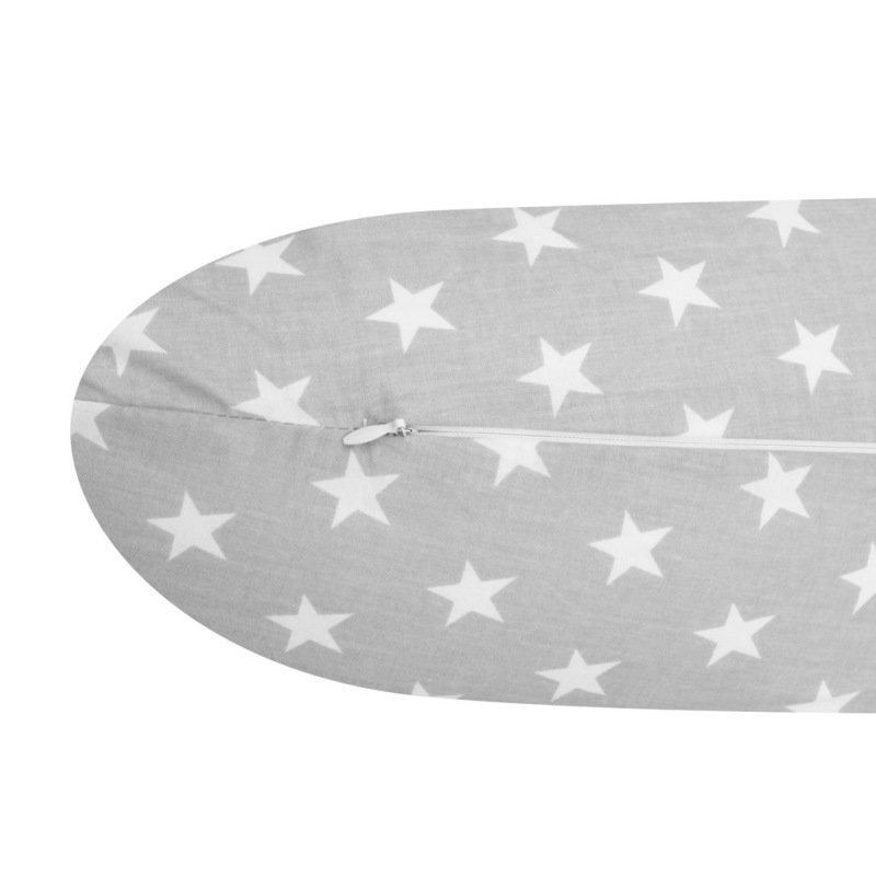 Univerzálny dojčiaci vankúš v tvare C New Baby Hviezdičky sivý 1