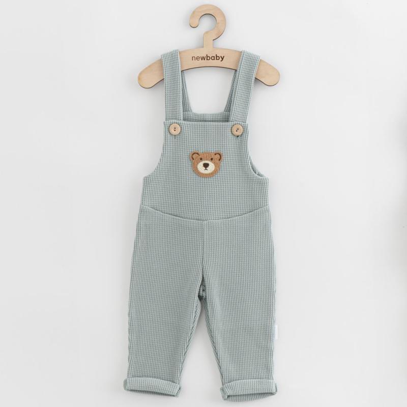 Dojčenské zahradníčky New Baby Luxury clothing Oliver sivé 80 (9-12m)