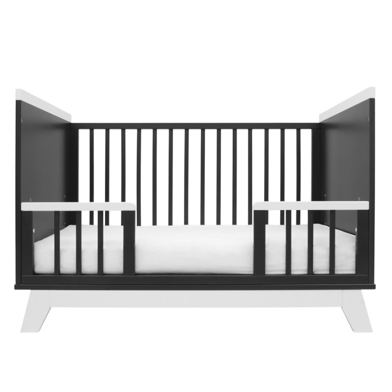 Detská postieľka so zábranou New Baby MARCUS 120x60 cm grafit/biela 3