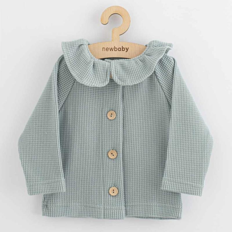 Dojčenský kabátik na gombíky New Baby Luxury clothing Laura sivý 74 (6-9m)