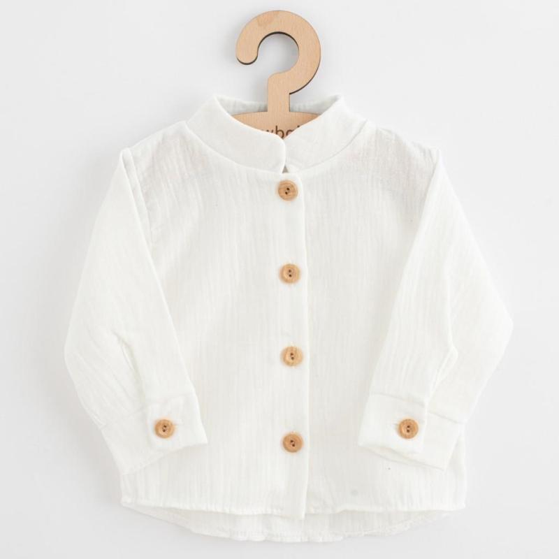 Dojčenská mušelínová košeľa New Baby Soft dress béžová 62 (3-6m)