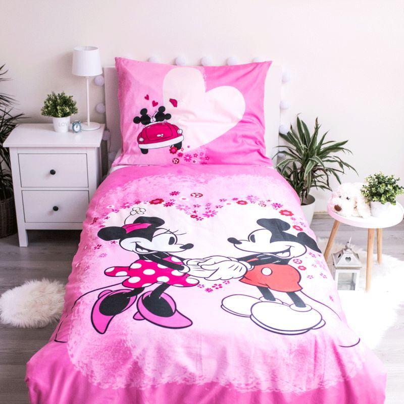 JERRY FABRICS Obliečky Mickey a Minnie Love micro 140/200, 70/90