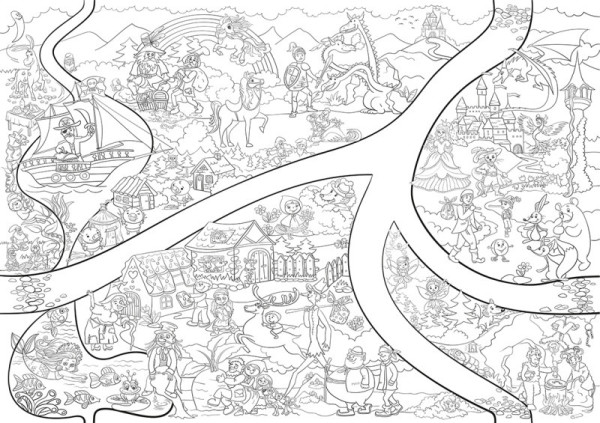 Fakt velká omalovánka Rozprávky 1