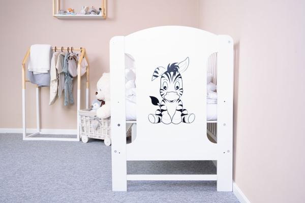 Detská postieľka New Baby ELSA štandard Zebra biela