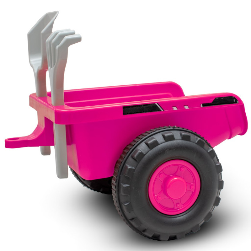 Dětské odrážedlo traktor s vlečkou Benny Baby Mix New ružový 3