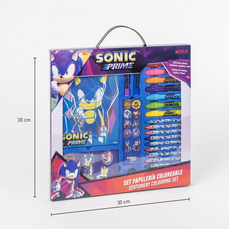 CERDÁ Kreatívny set Ježko Sonic (omaľovánky, voskovky, fixky, samolepky, blok), 2700001232