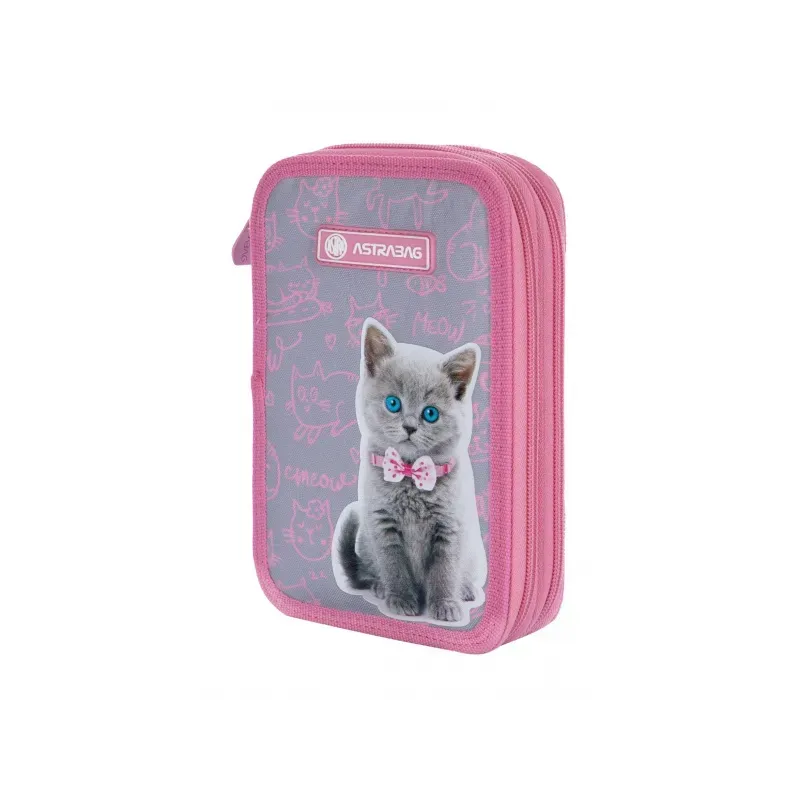 ASTRABAG, Dvojposchodový peračník bez náplne PINK KITTY, AC2, 503022050