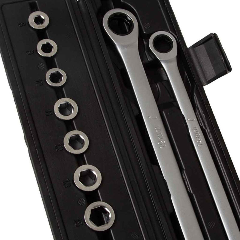 Sada dlhých račňových kľúčov, 15-dielna, 8 - 24 mm v kufríku, MAR-POL 6