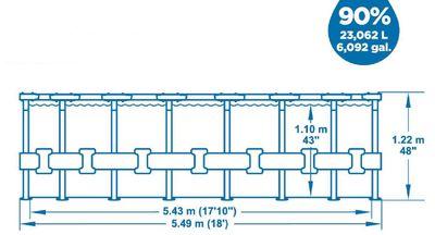 Bazén Bestway® Steel Pro MAX, 56462, kartušová filtrácia, rebrík, plachta, 549x122 cm