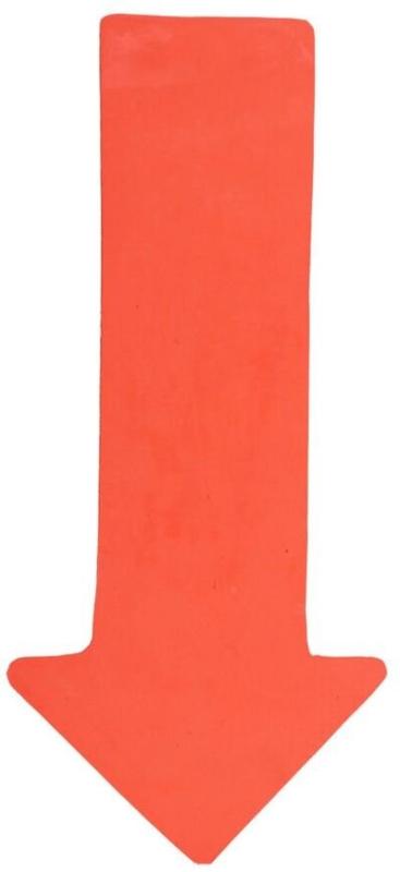 Merco Arrow značka na podlahu 33 x 15 cm oranžová