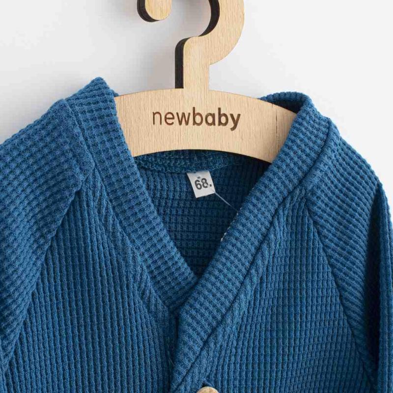 Dojčenský kabátik na gombíky New Baby Luxury clothing Oliver modrý 80 (9-12m)