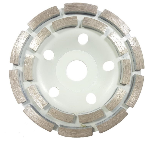 Brúsny diamantový kotúč 125 x 22 mm dvojradový, bez závitu, na betón, MAR-POL