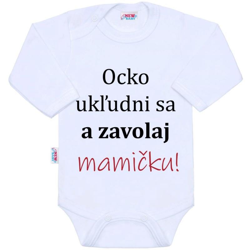 Body s potlačou New Baby a zavolaj MAMIČKU! 62 (3-6m)