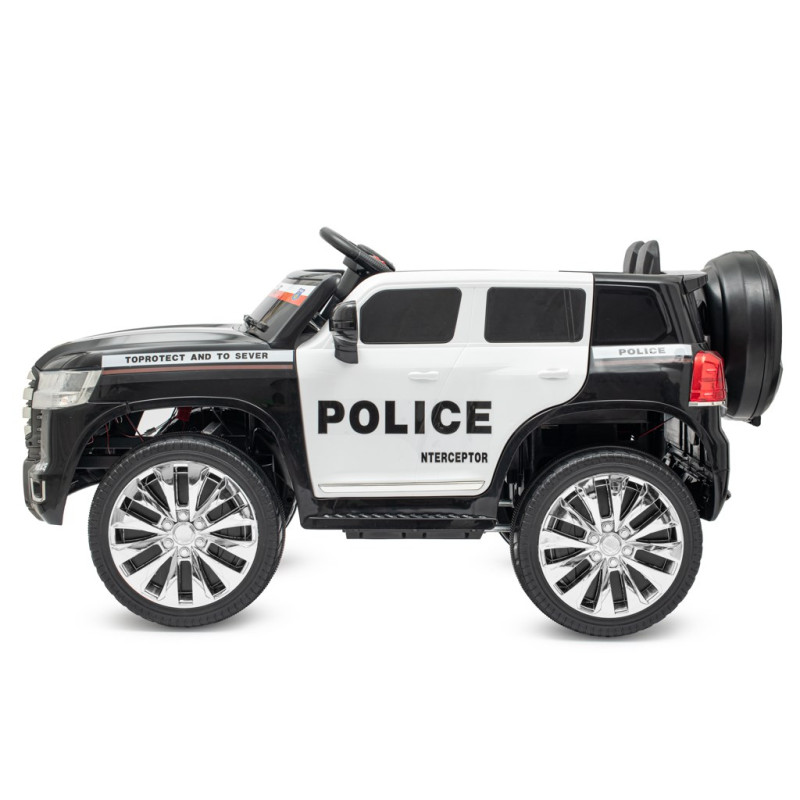 Detské elektrické autíčko Baby Mix Police 4x4 čierne (Poškodený obal) 1