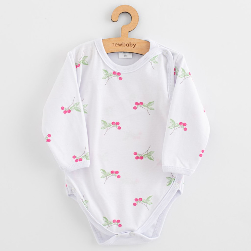 Dojčenské body celorozopínacie New Baby Classic II raspberry 56 (0-3m)