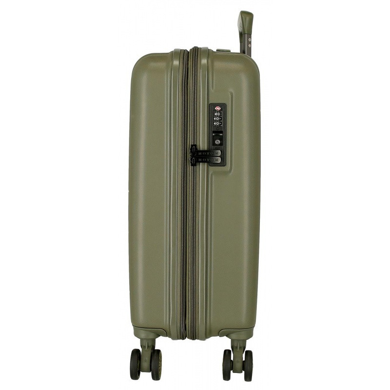 MOVOM Wood Khaki, Škrupinový cestovný kufor, 55x40x20cm, 38L, 531866A (small exp.) 1