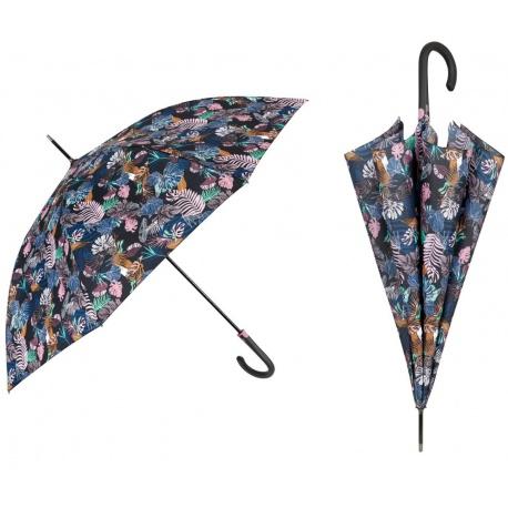 PERLETTI® Automatický dáždnik TECHNOLOGY Foliage/ ružová, 21716