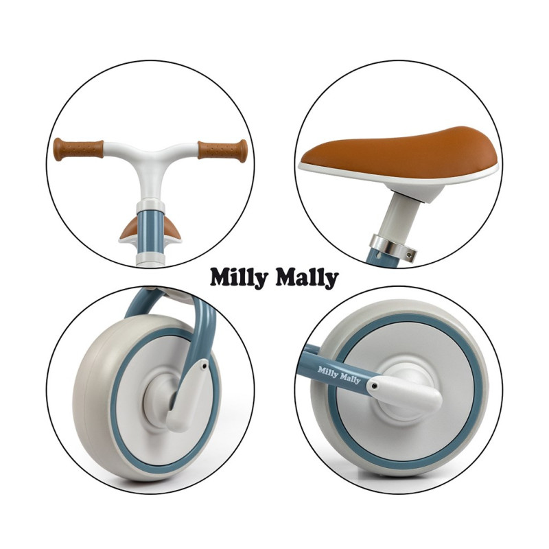 Detské odrážadlo kolo Milly Mally Skippy blue 5