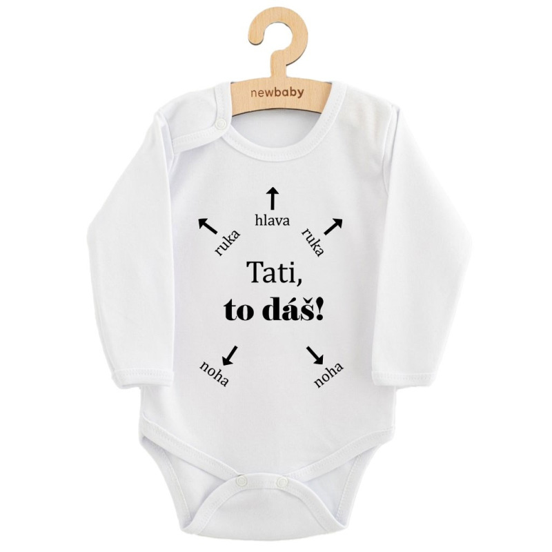 Body s potlačou New Baby Tati, to dáš! 62 (3-6m) 1