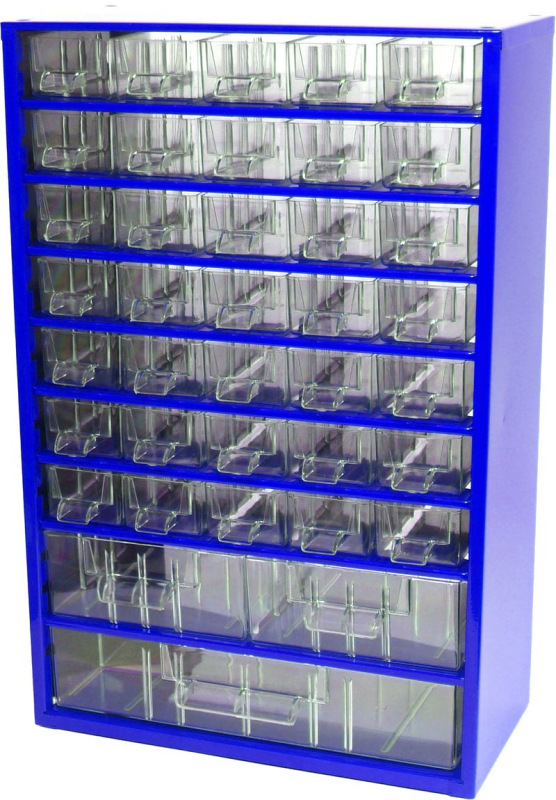 Skrinka D-35M, kovová, 155 x 306 x 460 mm, modrá