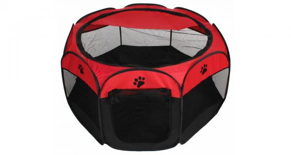 Merco Pet Octagonal ohrádka pre psy červená-čierna