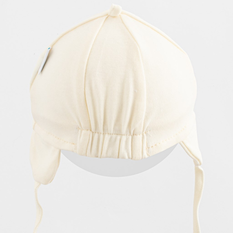 Detská bavlnená čiapka so šiltom New Baby Casually dressed cream 80/86 1