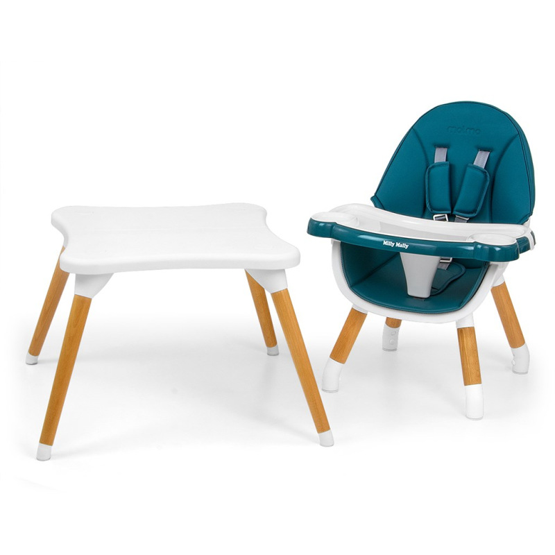 Jedálenská stolička Milly Mally 2v1 Malmo dark green 2