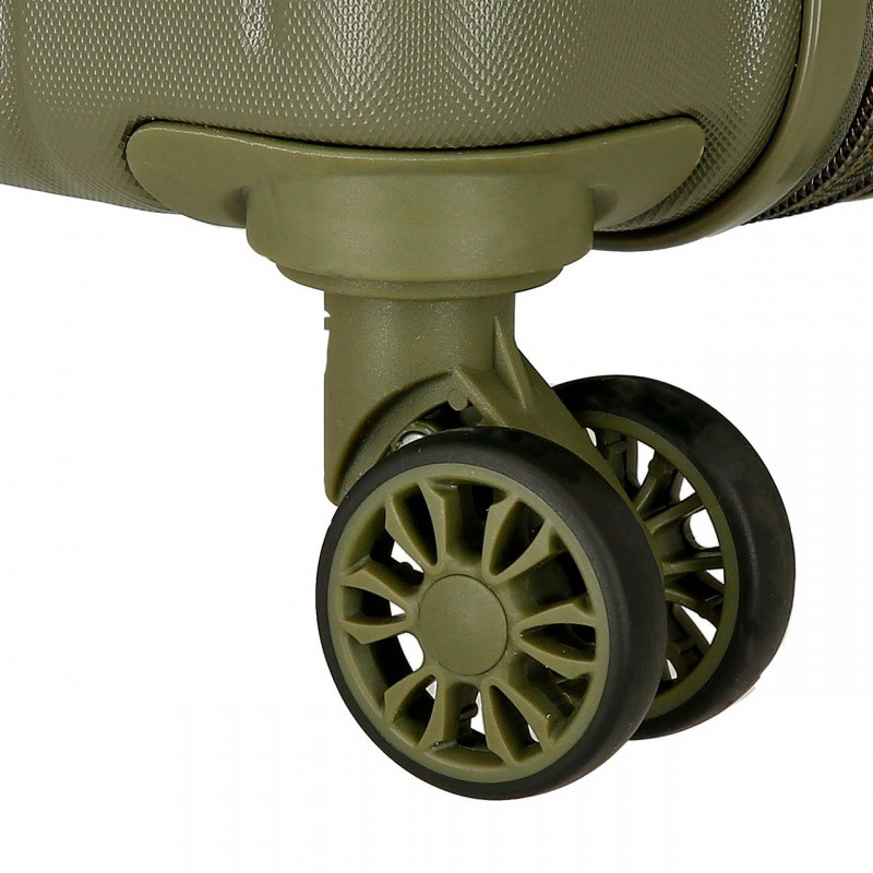 MOVOM Wood Khaki, Škrupinový cestovný kufor, 55x40x20cm, 38L, 531866A (small exp.) 9