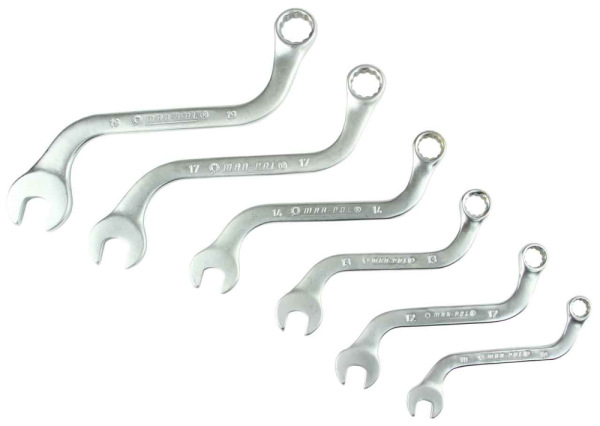 Sada vyhnutých očkoplochých kľúčov, 10-19 mm, MAR-POL 2