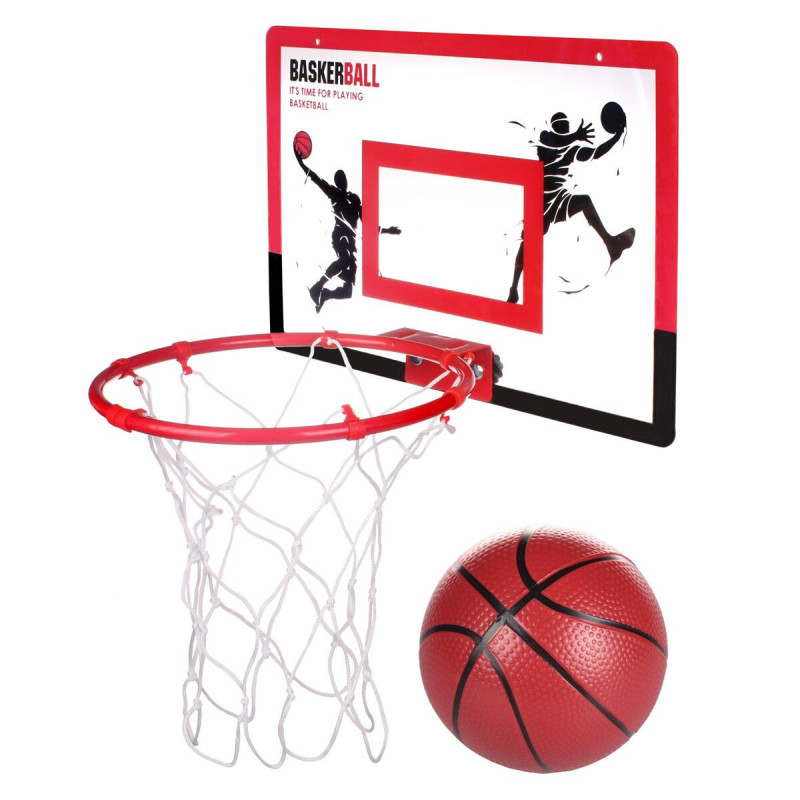 Teamer basketbalový kôš s doskou červená