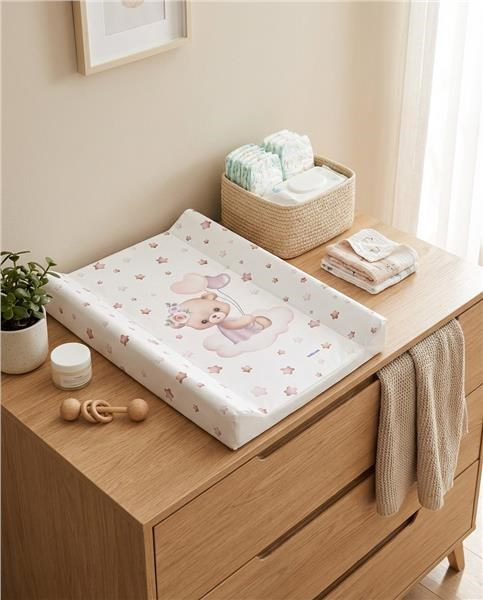 Prebaľovacia podložka Baby Mix Medvedík 47x70cm ružová 3