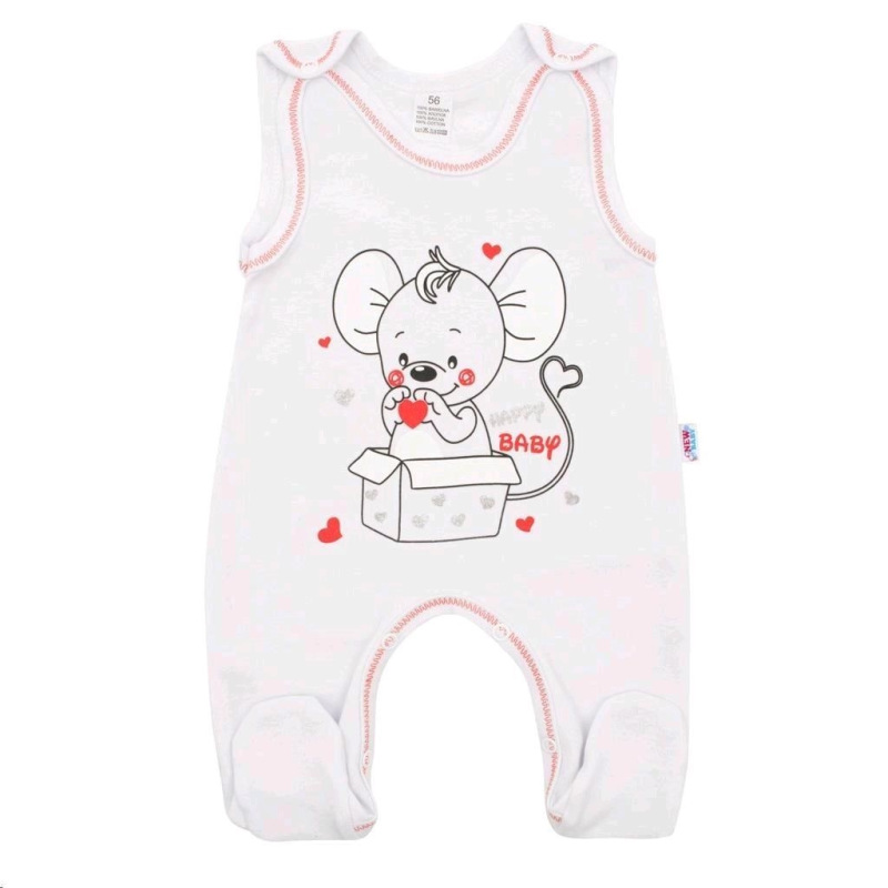 Dojčenská súpravička New Baby Mouse biela 80 (9-12m) 2