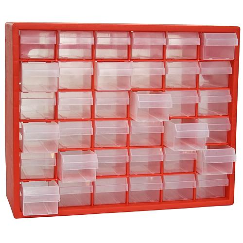 Organizér na stenu Strend Pro SBx3045, 36 zásuviek, 40,5x14x33 cm, max. 25 kg