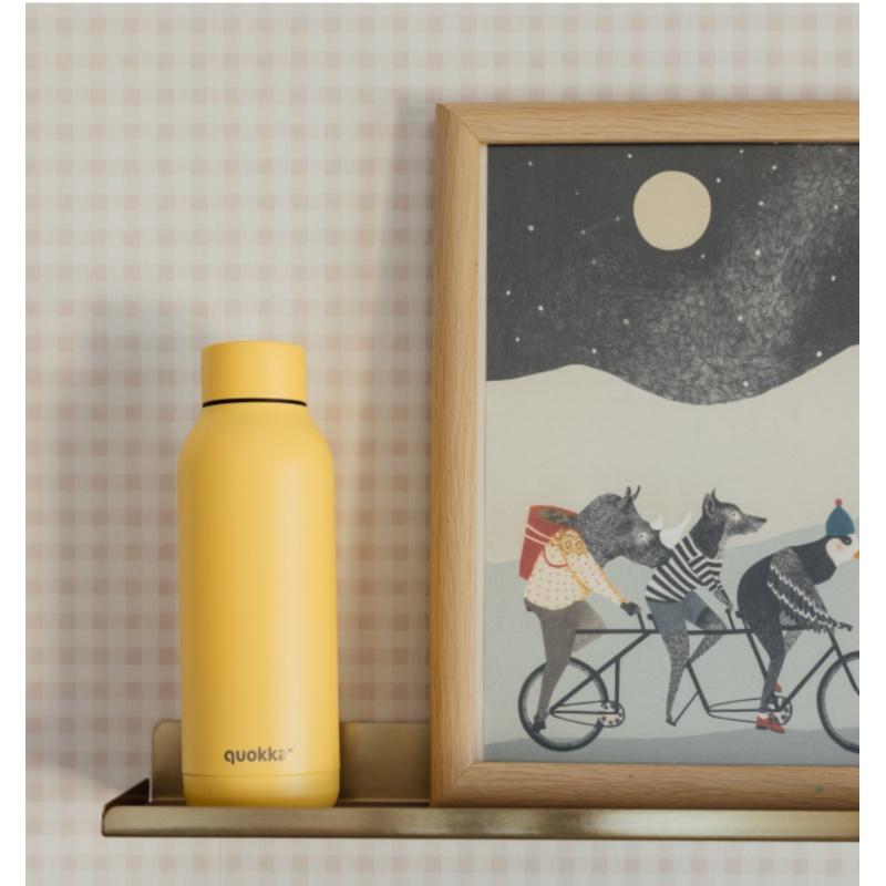 Quokka Solid, Nerezová fľaša / termoska Light Yellow, 510ml, 11997 5