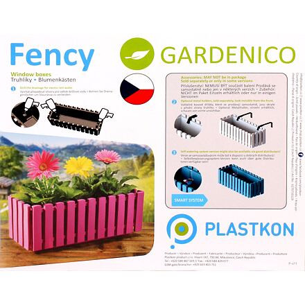 Plastkon Fency kvetináč biela 50 cm 4