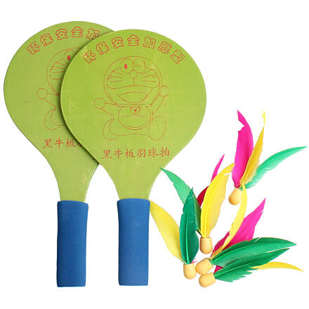 Battledore drevené rakety na bedminton zelená