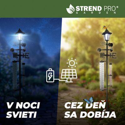 Meteostanica SWS29, 158 cm, záhradný zrážkomer, teplomer, solárna lampa, smer vetra