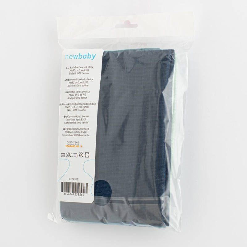 Bavlnené farebné plienky New Baby 70x80 cm 3 ks KLUK 4
