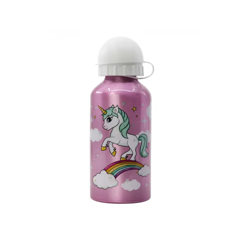 Hliníková fľaša na pitie UNICORN, 400ml, 09711