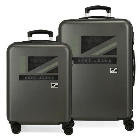 Sada luxusných ABS cestovných kufrov 65cm/55cm PEPE JEANS® AIDAN Antracita, 6461422