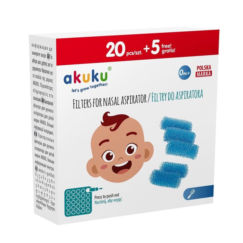 Hygienické filtre do odsávačky nosných hlienov Akuku 4