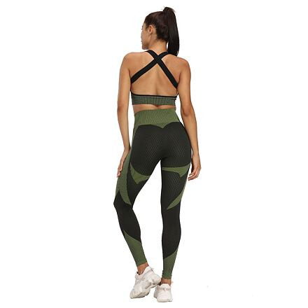 Yoga Sense fitness set dámsky sv. zelená 3