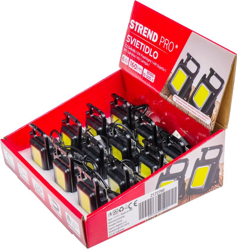 Svietidlo Strend Pro Worklight NX1082, prívesok, LED 160 lm, magnet, s klipsou, USB nabíjanie, Sellb 7